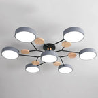 Contemporary Round Iron LED Chandelier | Energy-Efficient. Stylish Lighting for Living Rooms. Dining Areas & Entryways