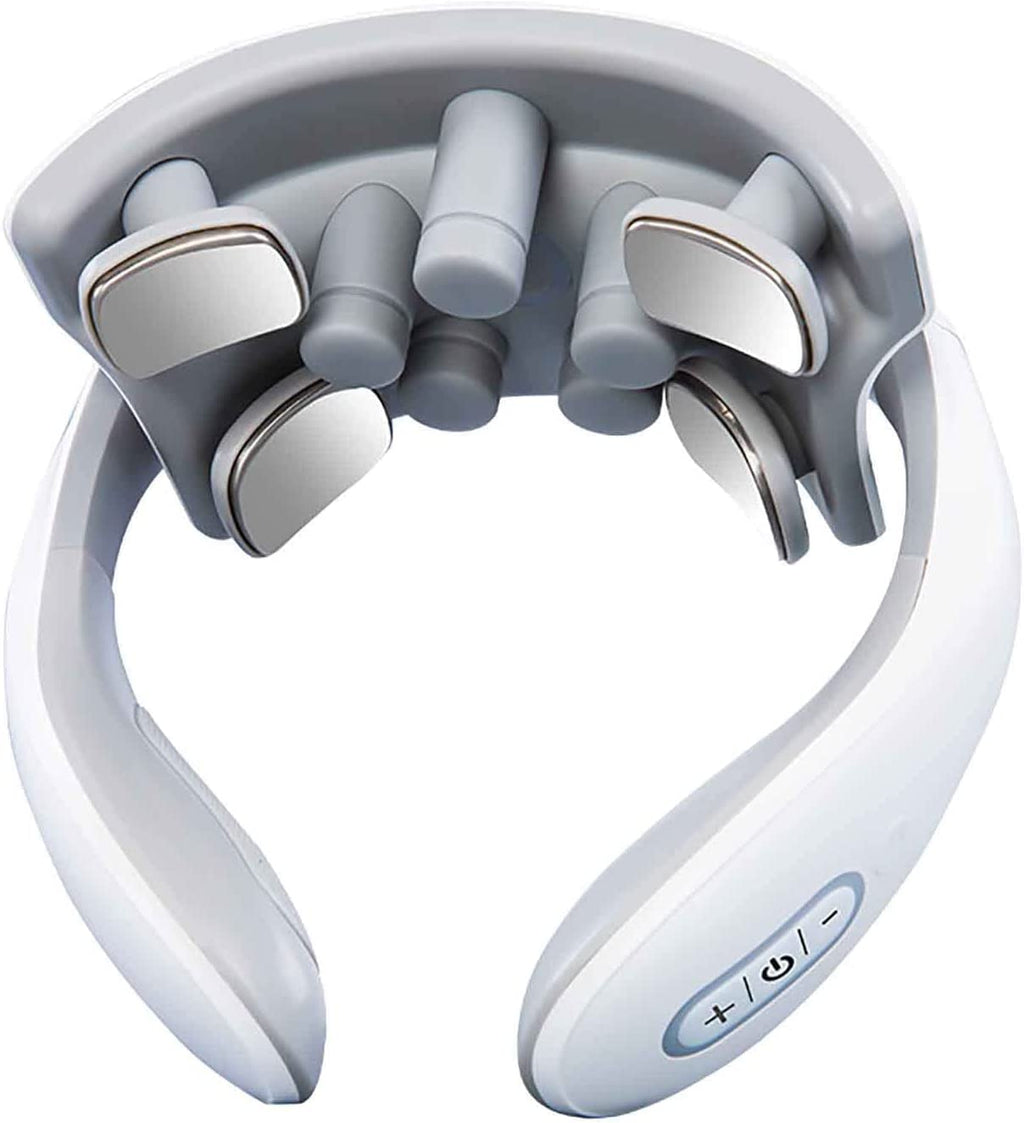 Neck massager with heat, pain therapy, smart neck massager, 4 massage heads portable deep tissue trigger point massager