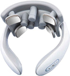Neck massager with heat, pain therapy, smart neck massager, 4 massage heads portable deep tissue trigger point massager