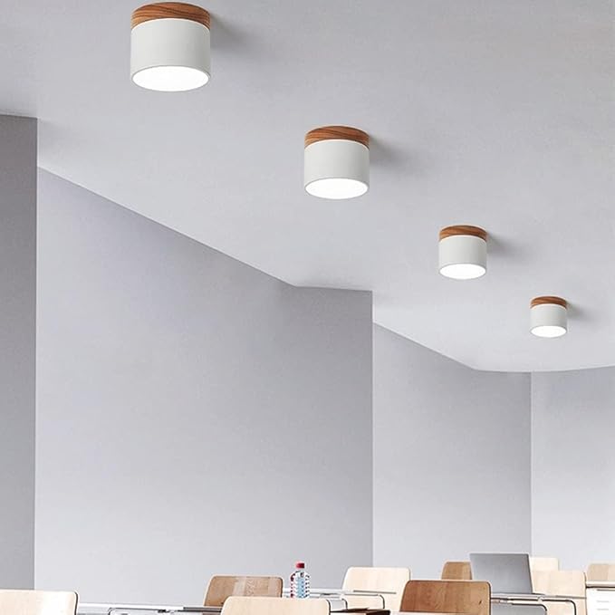 Minimalist ceiling lamp with LED glow