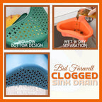 Multifunctional, hanging filtration rack with drainage pipe