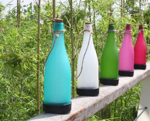 5 Piece Solar Wine Bottle Light Outdoor Decoration Plastic LED Hanging Light