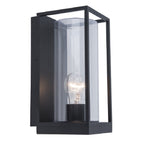 Lutec 5288803012 Flair Matt Black Outdoor Vintage Flush Lantern Wall Light