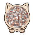 135-Piece Wooden Cat Puzzle