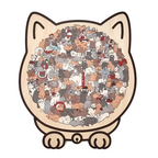 135-Piece Wooden Cat Puzzle