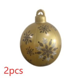 Inflatable Christmas Ball Outdoor Decoration 60cm – Weather Resistant PVC Christmas Decoration