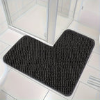 HoekZacht L-shaped Shower Mat – Plush Non-Slip Bath Mat with High Absorbency