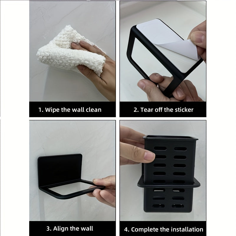 ChicStore - Black Wireless Wall Storage for Cosmetics