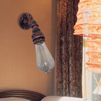 Water pipe Metal Wall lighting Vintage 1 Light Stair wall mounting Lamp Wall lamp in Rust