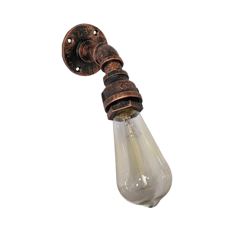 Water pipe Metal Wall lighting Vintage 1 Light Stair wall mounting Lamp Wall lamp in Rust