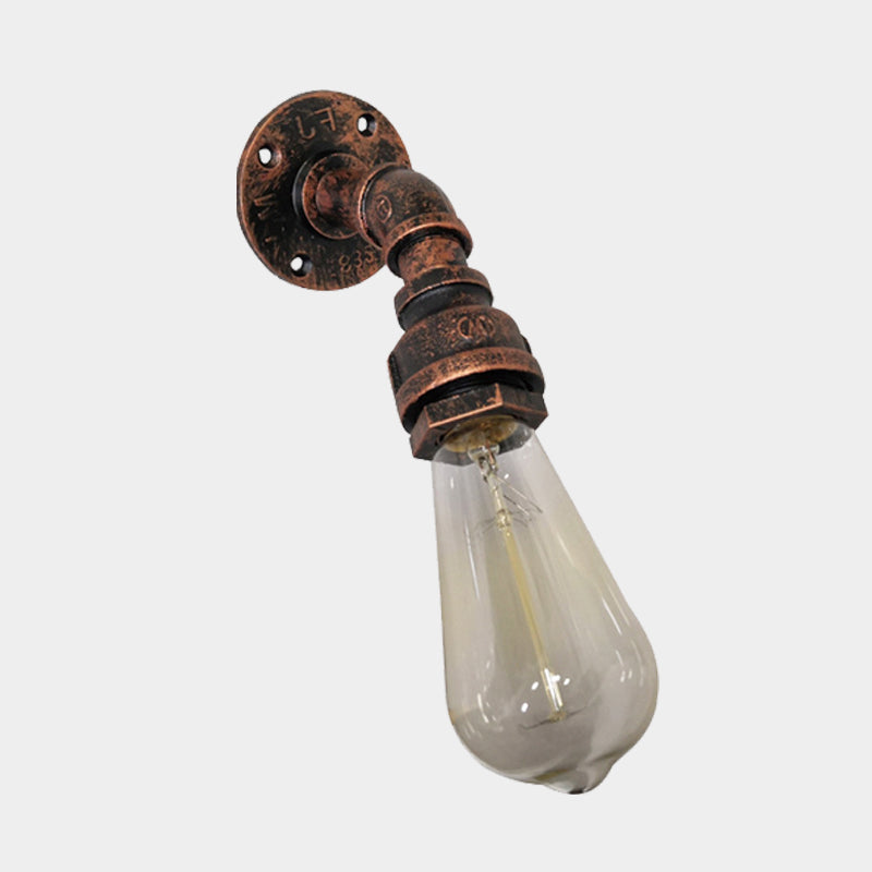 Water pipe Metal Wall lighting Vintage 1 Light Stair wall mounting Lamp Wall lamp in Rust