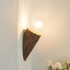 Shaped tube wood wall lighting unit country house 1-head living room wall-mounted wall lamp in brown