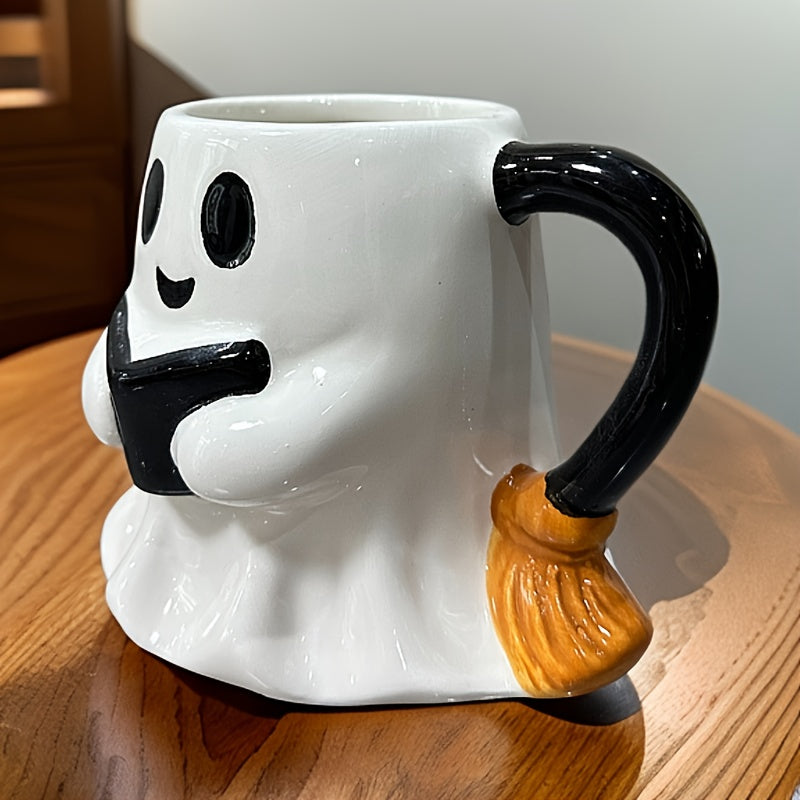 Halloween Ghost Mug – Ceramic Mug with Laughing Ghost Design
