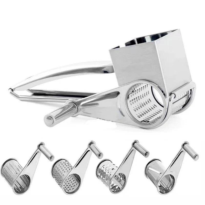 Rotary kitchen grater for cheese, nuts, and chocolate