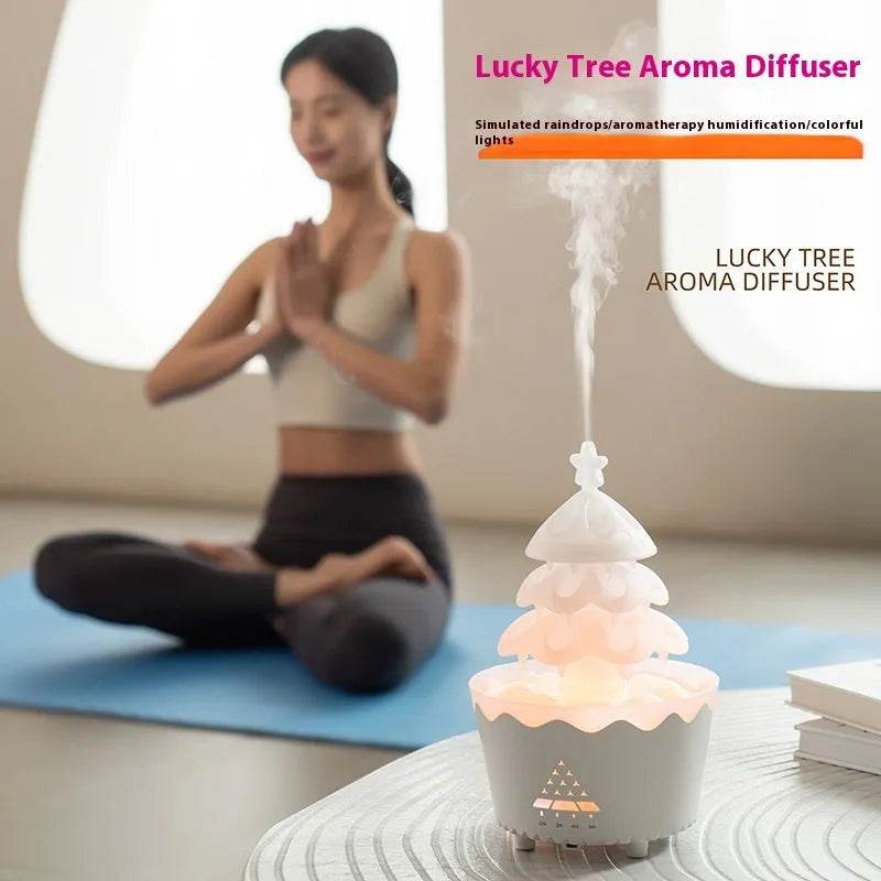 2025 New Design Essential Oil Aroma Diffuser Household Mute Small Remote Control Humidifier Suitable For Home Christmas Gift