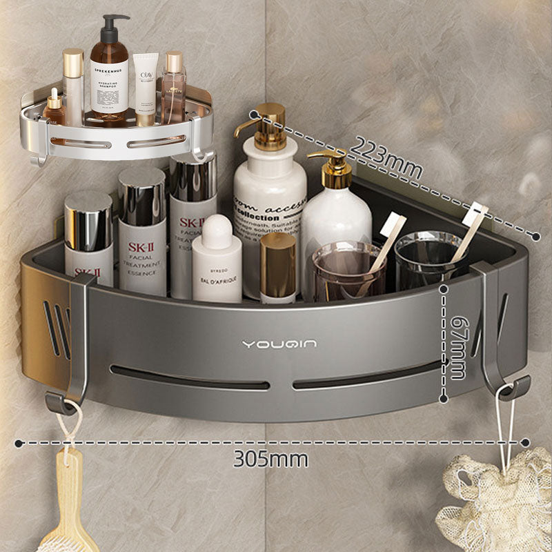 EasyCorner Aluminum Shelf – Self-Adhesive Bathroom Corner Storage without Drilling