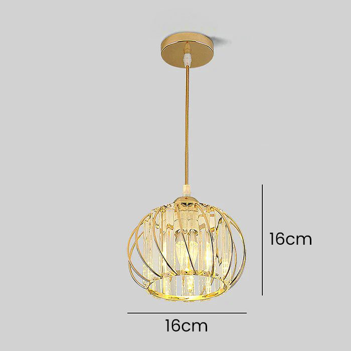 Pendant Light Black Glass Globe Ceiling Fixture