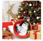 Inflatable Christmas Ball Outdoor Decoration 60cm – Weather Resistant PVC Christmas Decoration