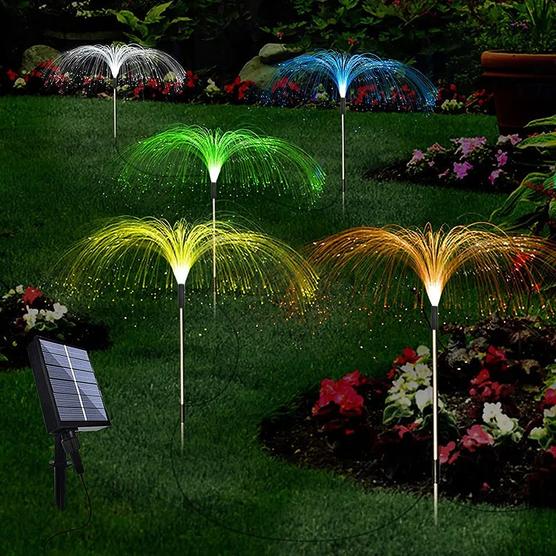 Solar Garden Light with Color Change – LED Lawn Light for Garden & Terrace, Firework Design