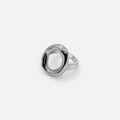 Silver Oval Ring with Hollow Design – Minimalist Elegance for Every Day