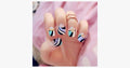 Double Striped Artificial Nails