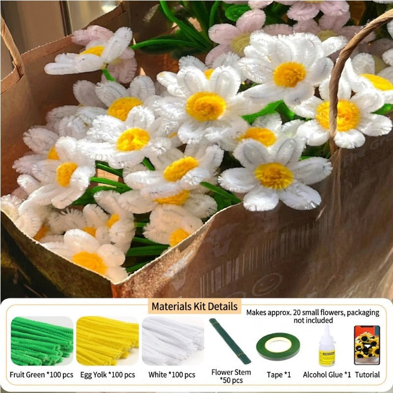 DIY Chenille Flower Kit