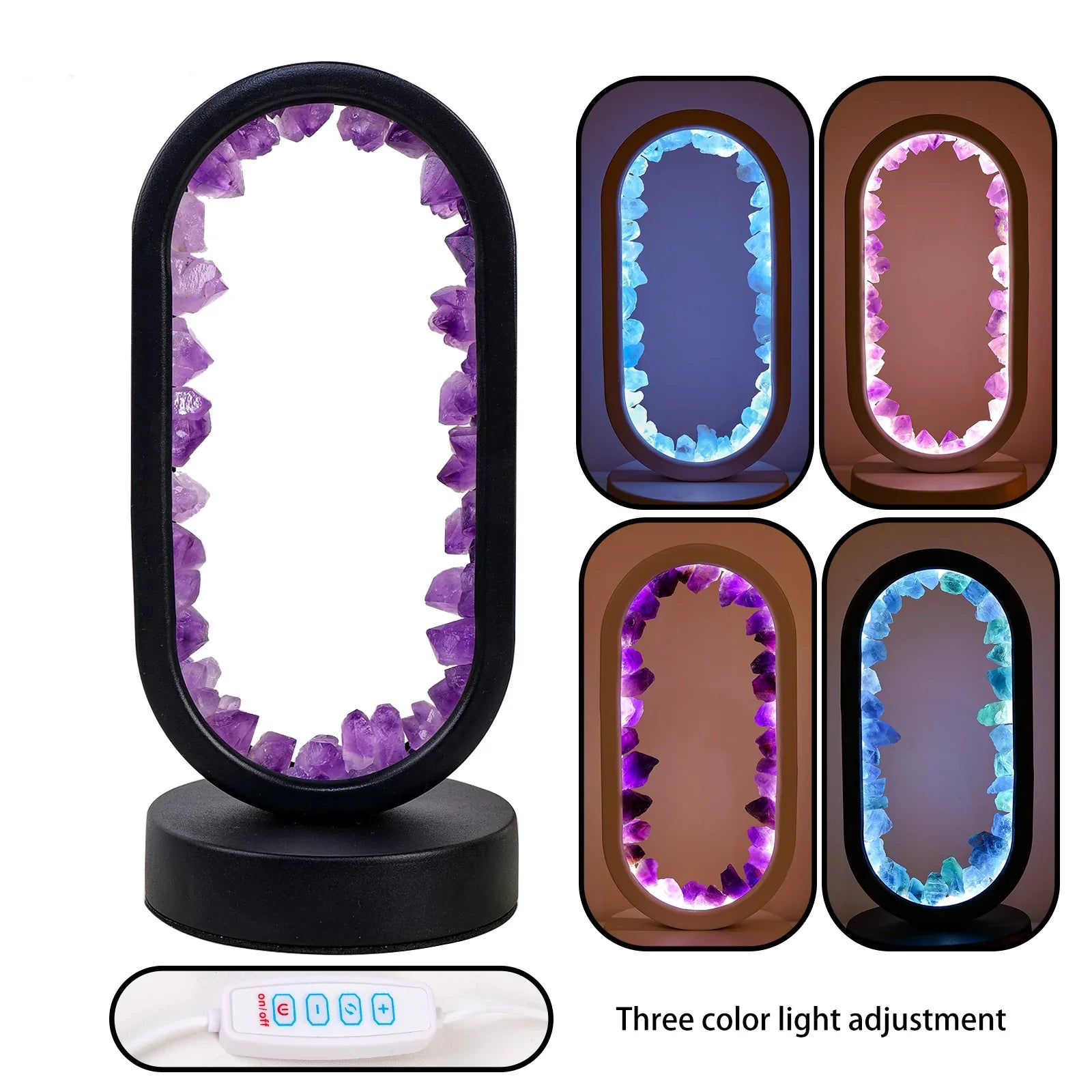 CrystalGlow – Handmade amethyst atmospheric lamp for relaxation and peace