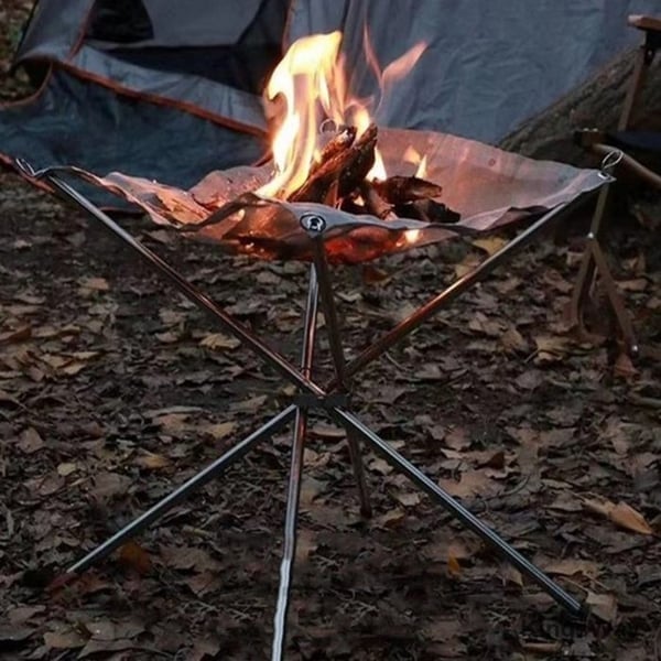 Portable Fire Pit | Foldable Stainless Steel Design | Lightweight Outdoor Camping Stove