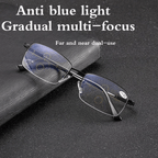 Titanium Progressive Distance and Near Range Dual-Use Reading Glasses