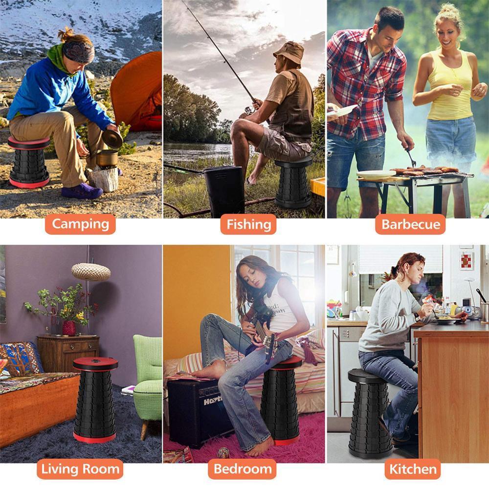 Upgraded Retractable Folding Stool