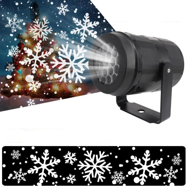 LED Christmas Projector Snowflake Light Show – Waterproof Outdoor Lamp with 16 Patterns