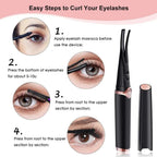 Rechargeable heated eyelash curler
