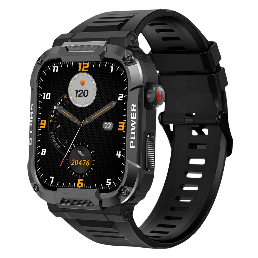 Smartwatch Rugged Outdoor Fitness Tracker Black