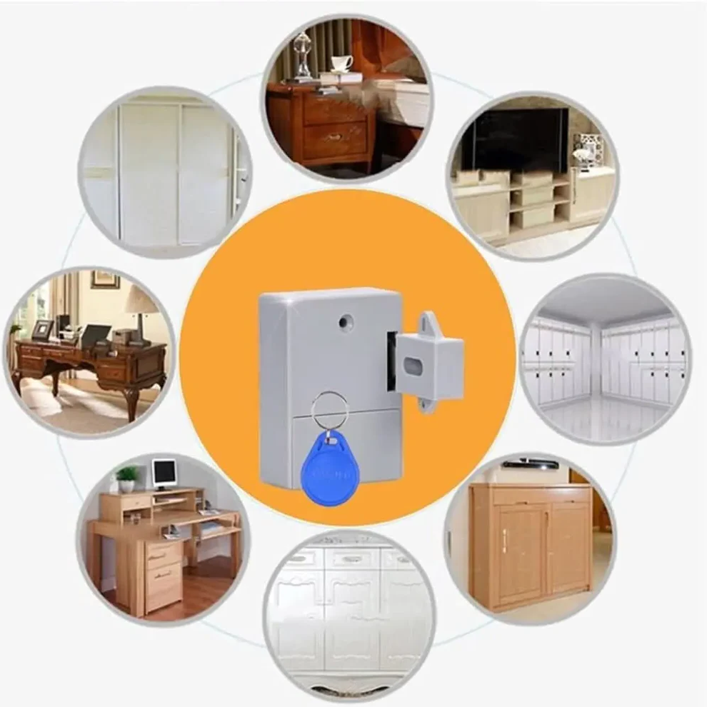 Electronic Lock Wooden Drawer Cabinet