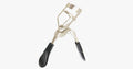 Metal eyelash curler with black handle