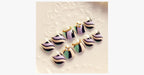 Double Striped Artificial Nails