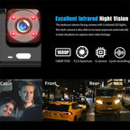 3 Channel Dash Cam Front and Rear Inside