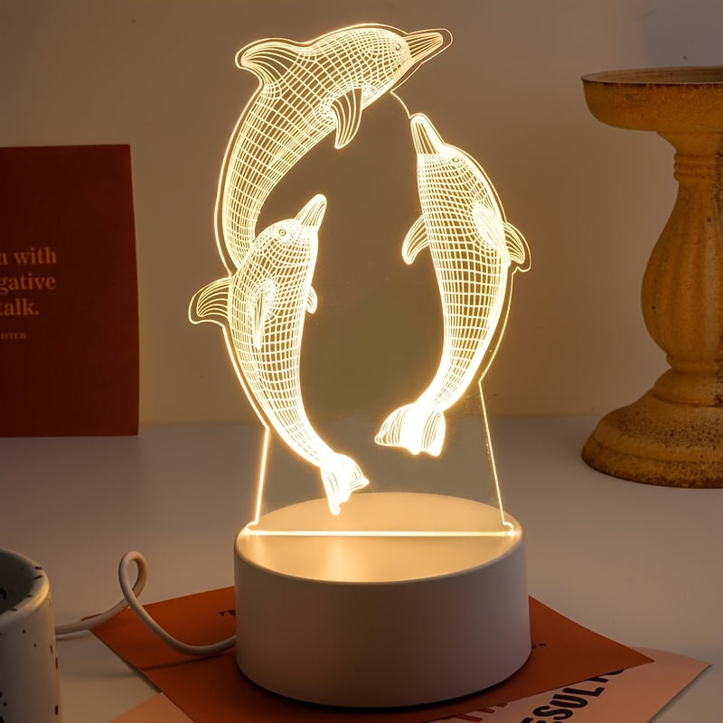 GeoDolphin - Trendy 3D Illusion Table Lighting