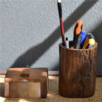 Handmade Wooden Pen Holder – Unique and Natural Look
