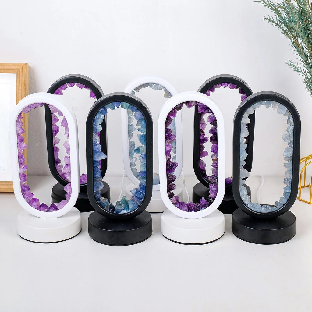 CrystalGlow – Handmade amethyst atmospheric lamp for relaxation and peace