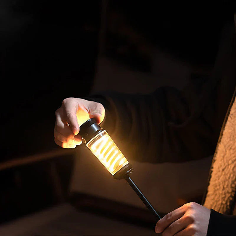Versatile LED camping lantern with flashlight function