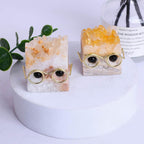 Hand-Carved Natural Crystal Hedgehog