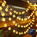Solar flower light chain for the garden