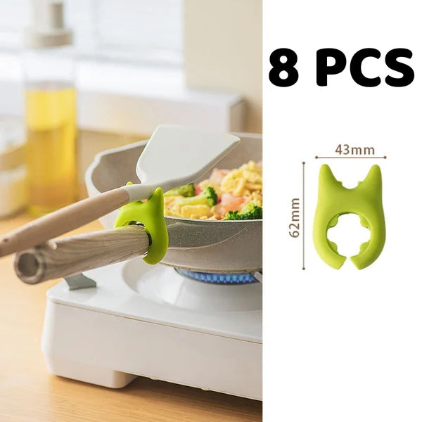 Silicone spoon holder pot clip