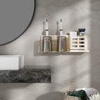 BristleHub Wall-Mounted Electric Toothbrush Holder – Aluminium Bathroom Organiser with Drainage Holes