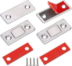 Magnetic door catcher for quiet closing without drilling