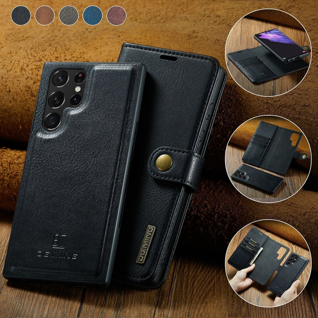 2 in 1 removable flip leather case for Samsung Galaxy