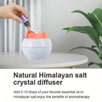 Salt Lamp Diffuser - 3-in-1 Essential Oil Diffuser, Himalayan Salt Lamp & Air Humidifier