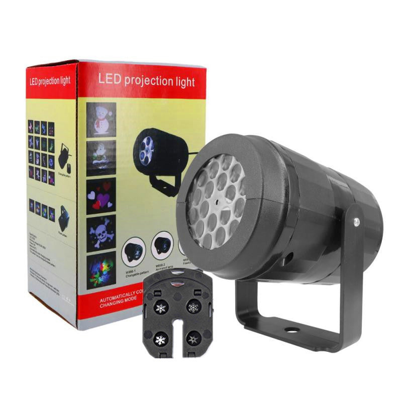 LED Christmas Projector Snowflake Light Show – Waterproof Outdoor Lamp with 16 Patterns