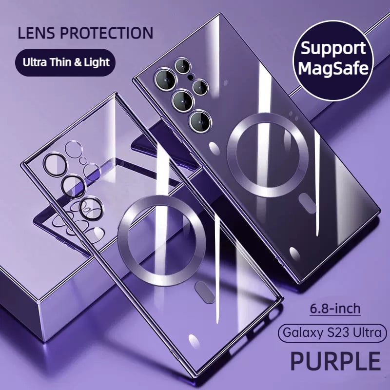 Transparent Luxury Coating Magnetic Cover for Samsung